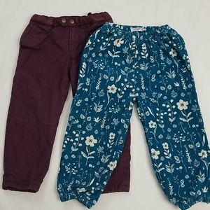 Warm girls pants, size 2-3 T
